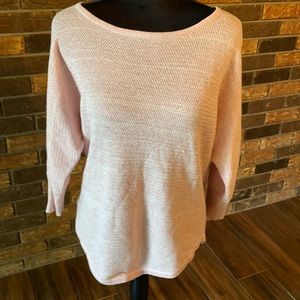 Size large blush pink shimmery lightweight sweater